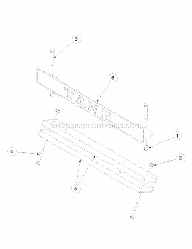 Rear Bumper Diagram and Parts List for M54-KW 53DB5DBW750 Cub Cadet Sprayer